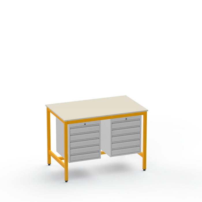 Medium Duty Workbench | Laminate Worktop | 10 Drawers