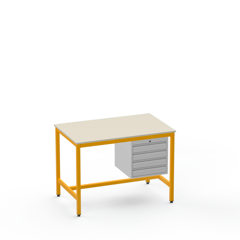 Medium Duty Workbench | Laminate Worktop | 4 Drawers