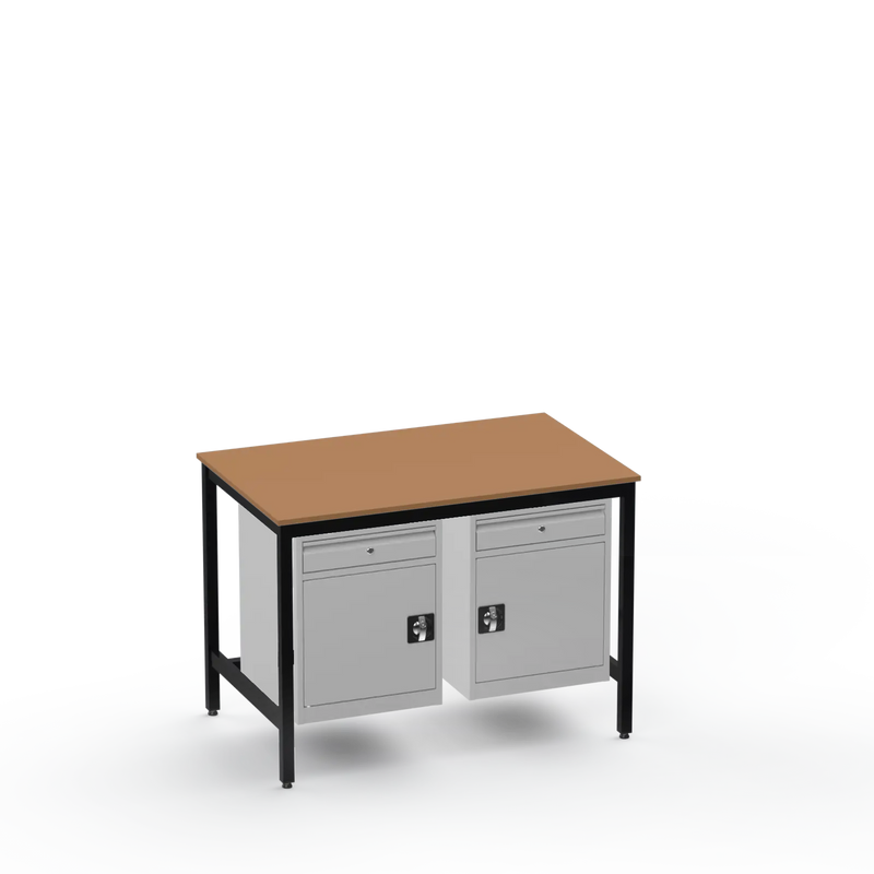 Medium Duty Workbench | MDF Worktop | 2 Cupboards & 2 Drawers