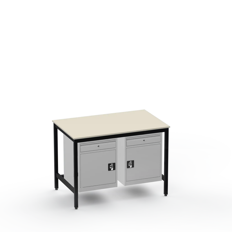 Medium Duty Workbench | Laminate Worktop | 2 Cupboards & 2 Drawers