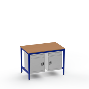 Medium Duty Workbench | MDF Worktop | 2 Cupboards & 2 Drawers