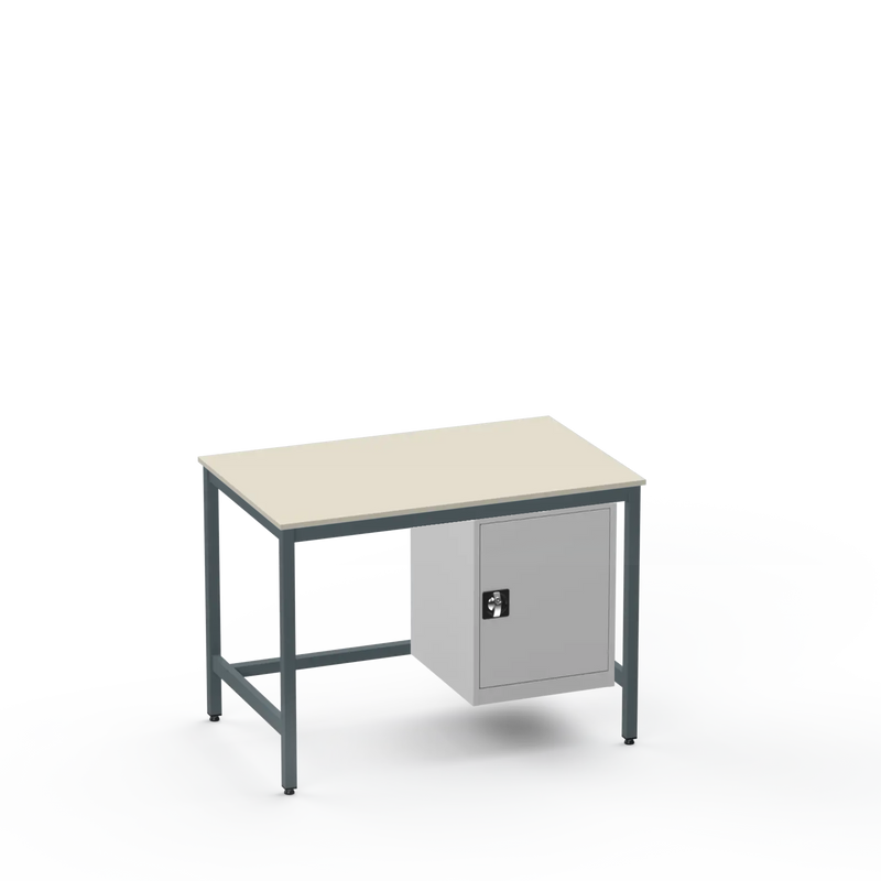 Medium Duty Workbench | Laminate Worktop | Cupboard