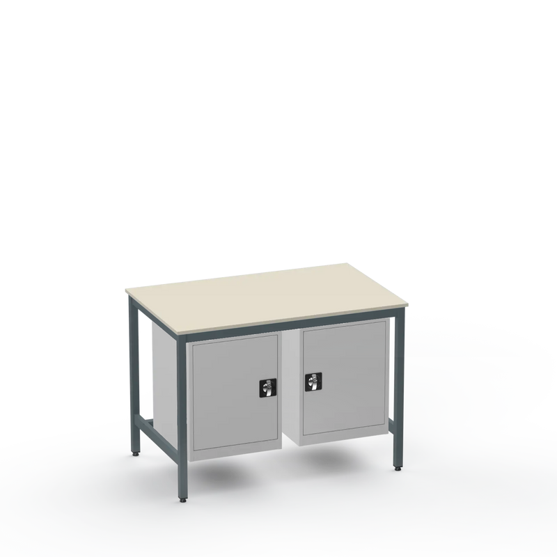 Medium Duty Workbench | Laminate Worktop | 2 Cupboards