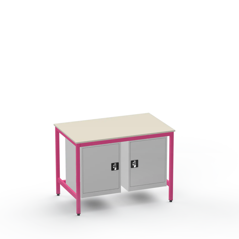 Medium Duty Workbench | Laminate Worktop | 2 Cupboards
