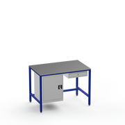 Medium Duty Workbench | Steel Worktop | Cupboard & Drawer