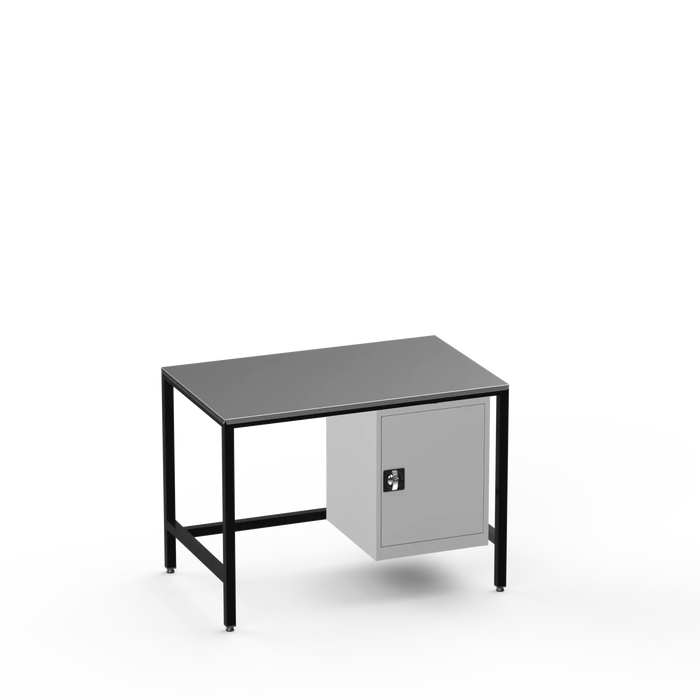 Medium Duty Workbench | Steel Worktop | Cupboard