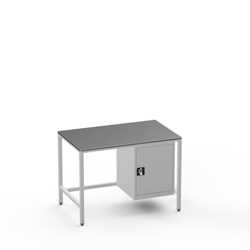 Medium Duty Workbench | Steel Worktop | Cupboard