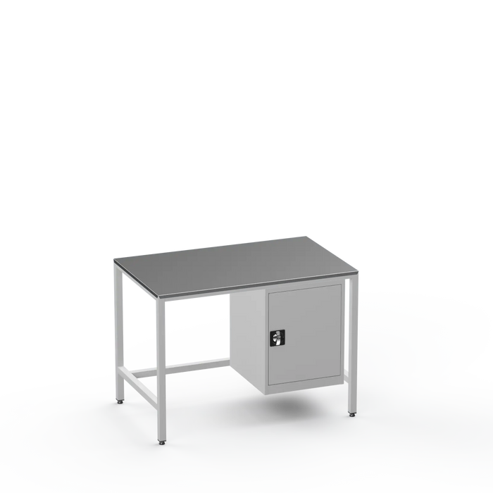 Medium Duty Workbench | Steel Worktop | Cupboard