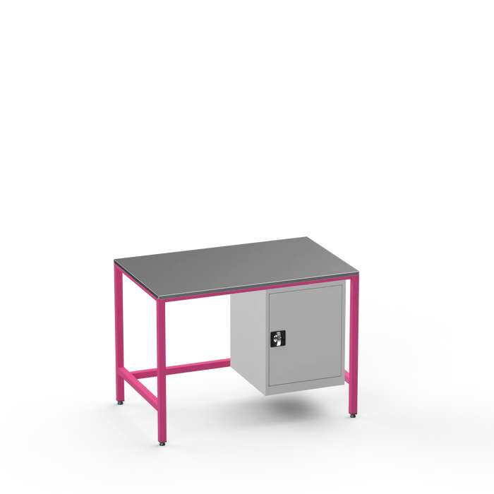 Medium Duty Workbench | Steel Worktop | Cupboard