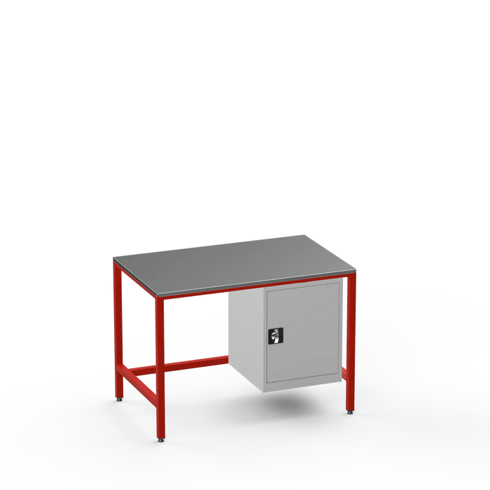 Medium Duty Workbench | Steel Worktop | Cupboard