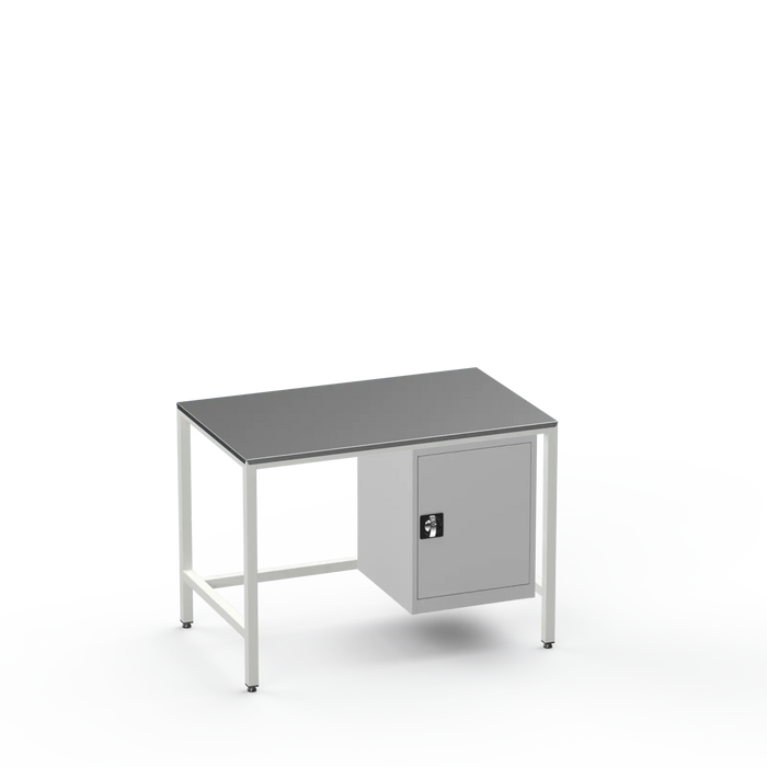 Medium Duty Workbench | Steel Worktop | Cupboard