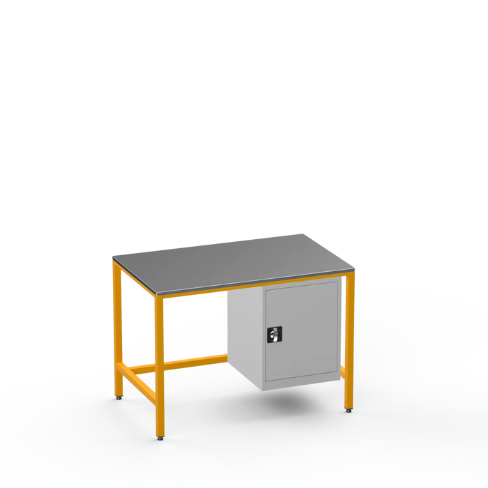 Medium Duty Workbench | Steel Worktop | Cupboard