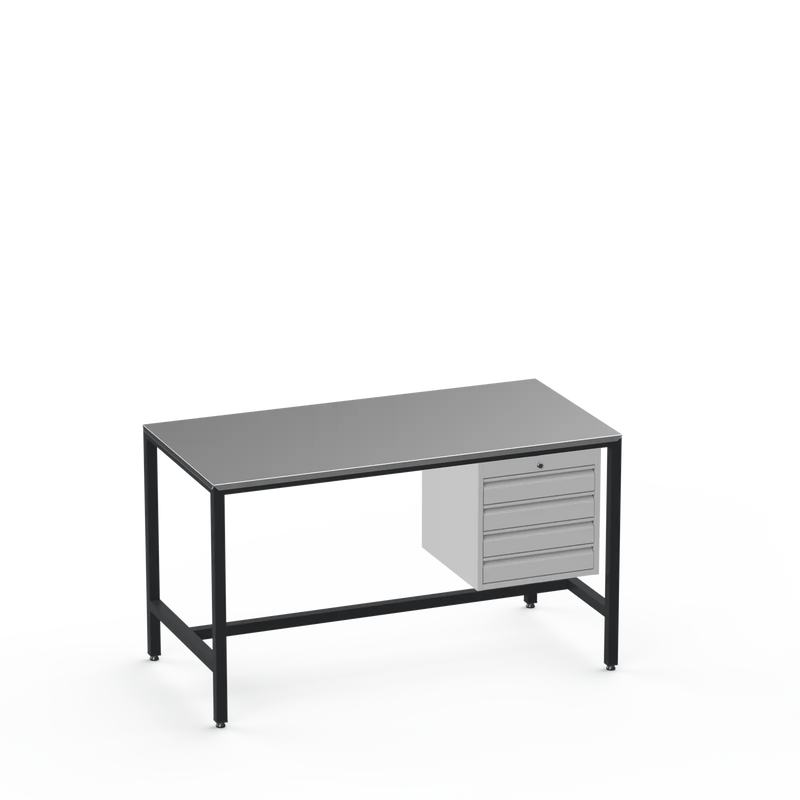 Medium Duty Workbench | Steel Worktop | 4 Drawers