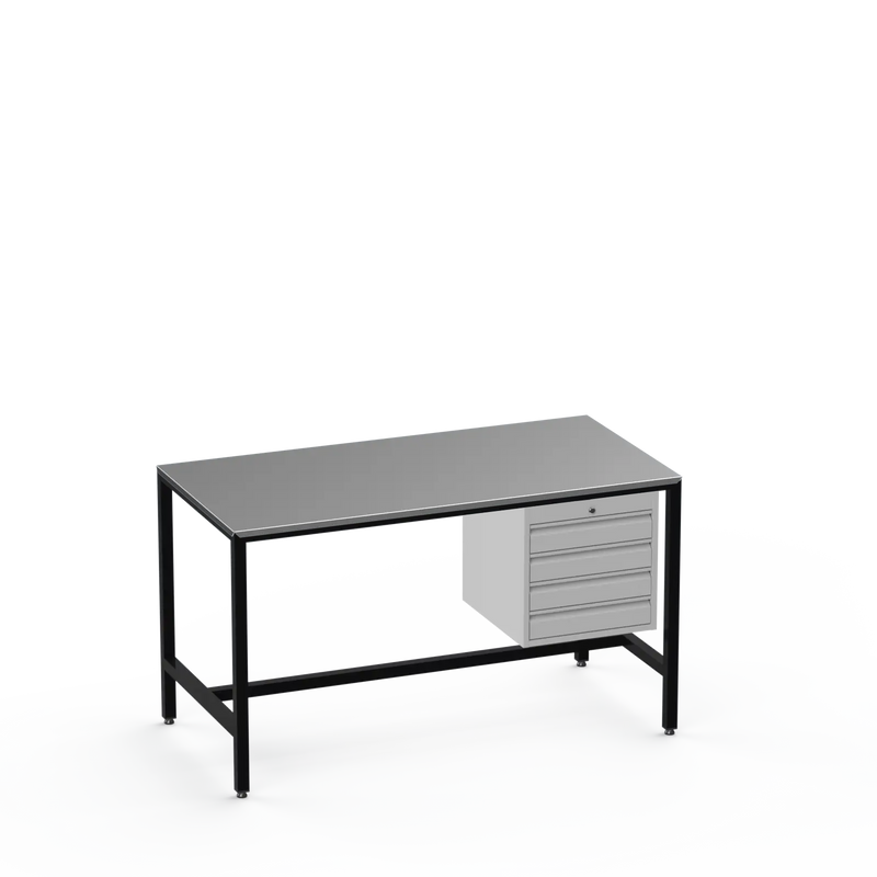 Medium Duty Workbench | Steel Worktop | 4 Drawers