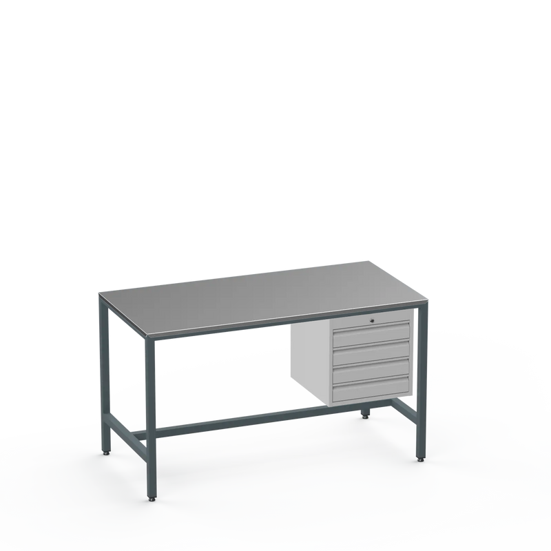 Medium Duty Workbench | Steel Worktop | 4 Drawers