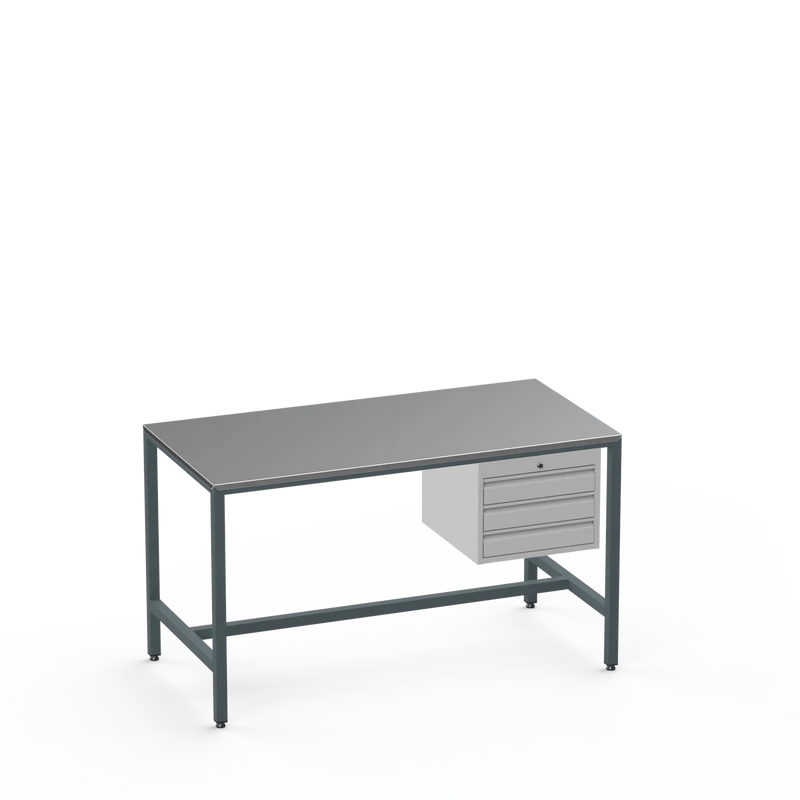 Medium Duty Workbench | Steel Worktop | 3 Drawers