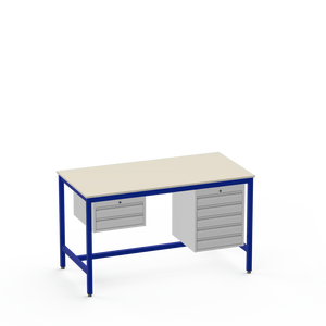 Medium Duty Workbench | Laminate Worktop | 2 Drawers & 5 Drawers