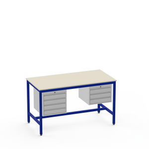 Medium Duty Workbench | Laminate Worktop | 4 & 3 Drawers