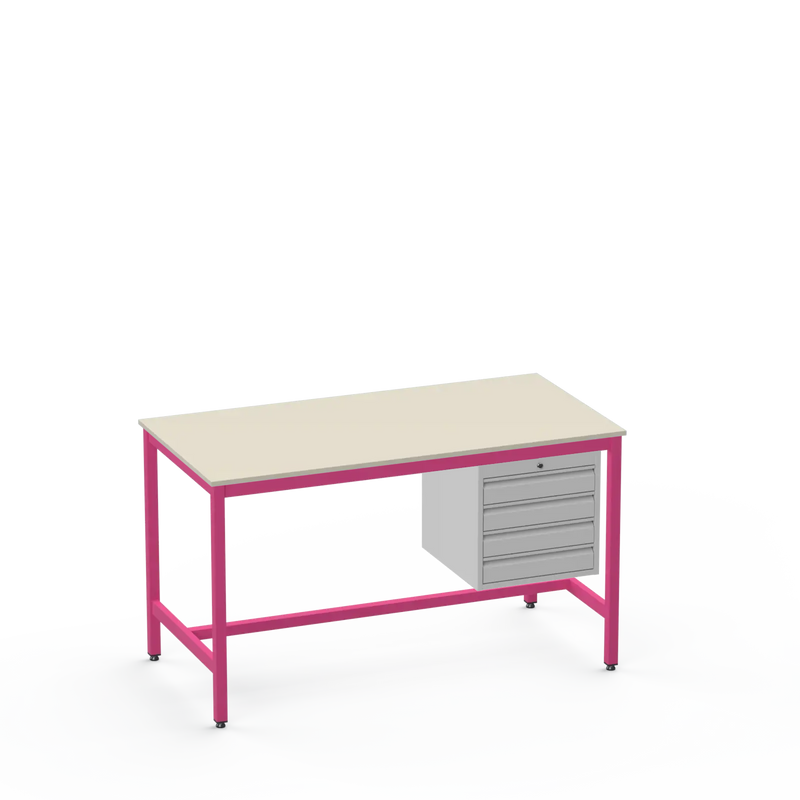 Medium Duty Workbench | Laminate Worktop | 4 Drawers