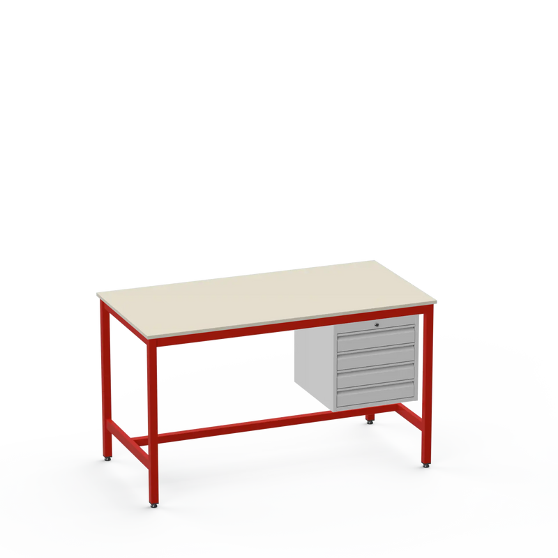 Medium Duty Workbench | Laminate Worktop | 4 Drawers