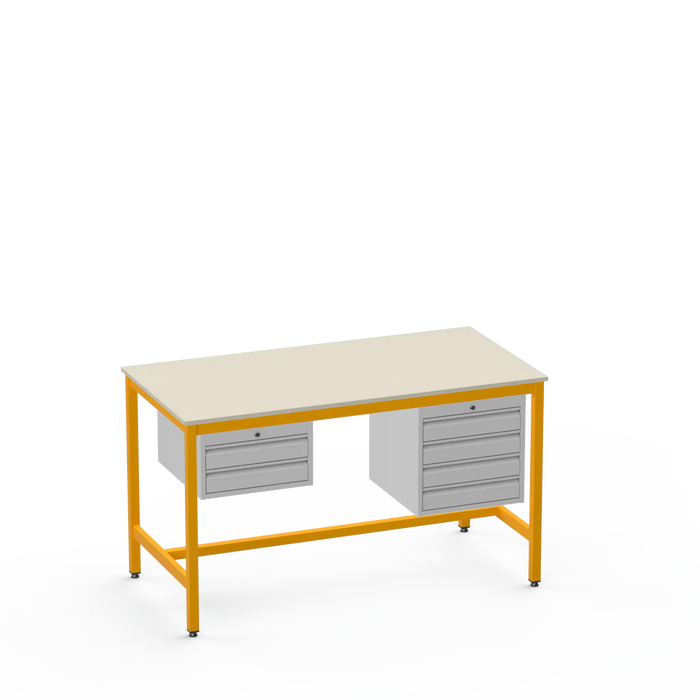 Medium Duty Workbench | Laminate Worktop | 2 & 4 Drawer Units