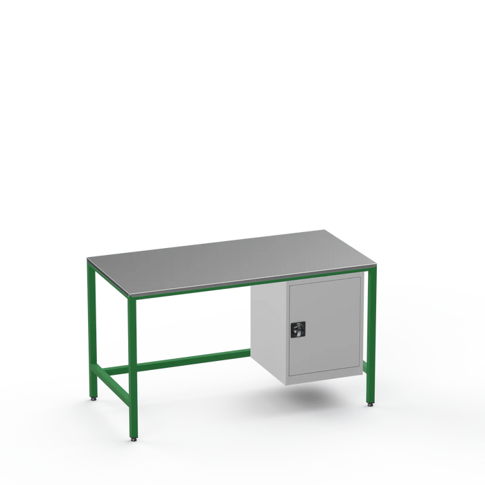 Medium Duty Workbench | Steel Worktop | Cupboard