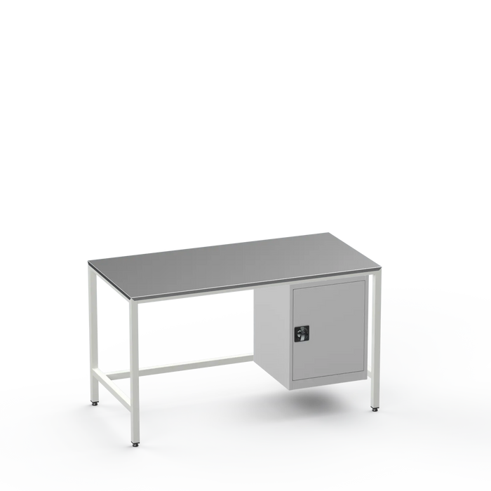 Medium Duty Workbench | Steel Worktop | Cupboard