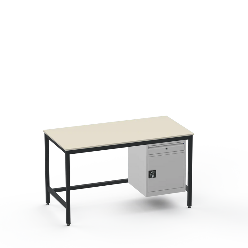 Medium Duty Workbench | Laminate Worktop | Cupboard & Drawer