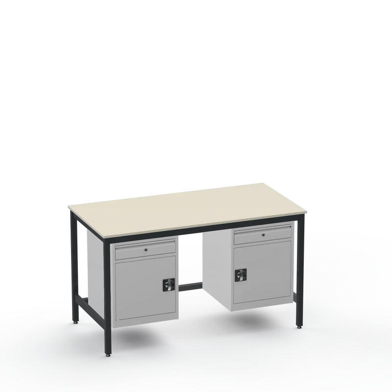 Medium Duty Workbench | Laminate Worktop | 2 Cupboards & 2 Drawers