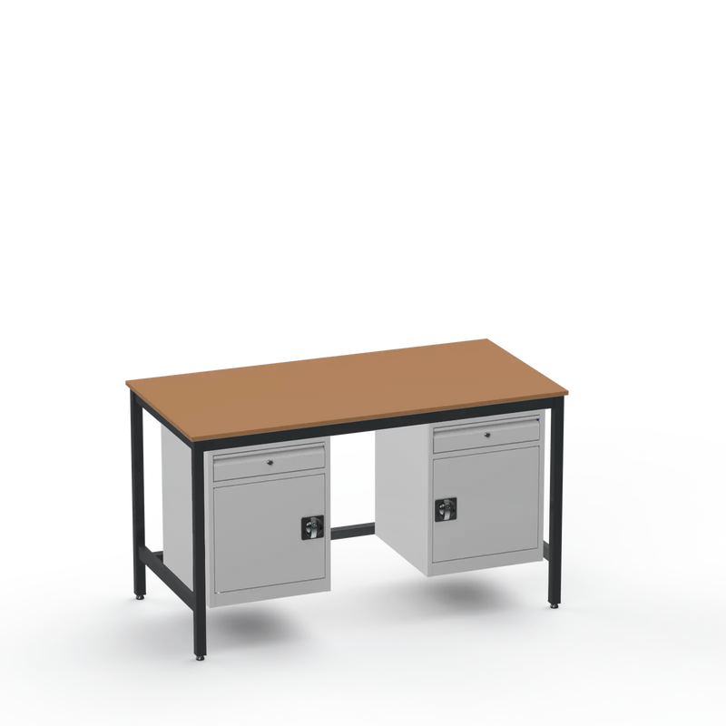 Medium Duty Workbench | MDF Worktop | 2 Cupboards & 2 Drawers