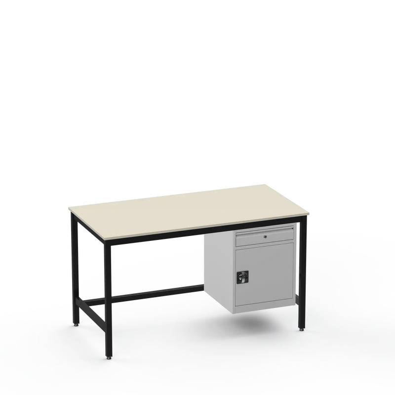 Medium Duty Workbench | Laminate Worktop | Cupboard & Drawer