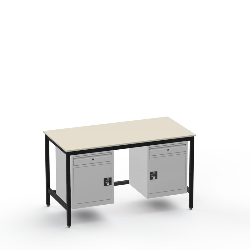 Medium Duty Workbench | Laminate Worktop | 2 Cupboards & 2 Drawers