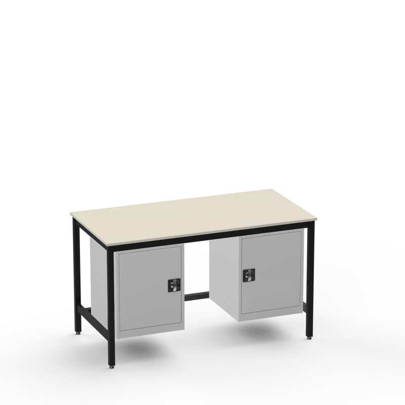 Medium Duty Workbench | Laminate Worktop | 2 Cupboards