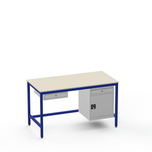 Medium Duty Workbench | Laminate Worktop | Single Drawer Storage Unit & Cupboard With Drawer