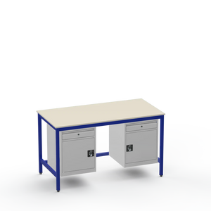 Medium Duty Workbench | Laminate Worktop | 2 Cupboards & 2 Drawers