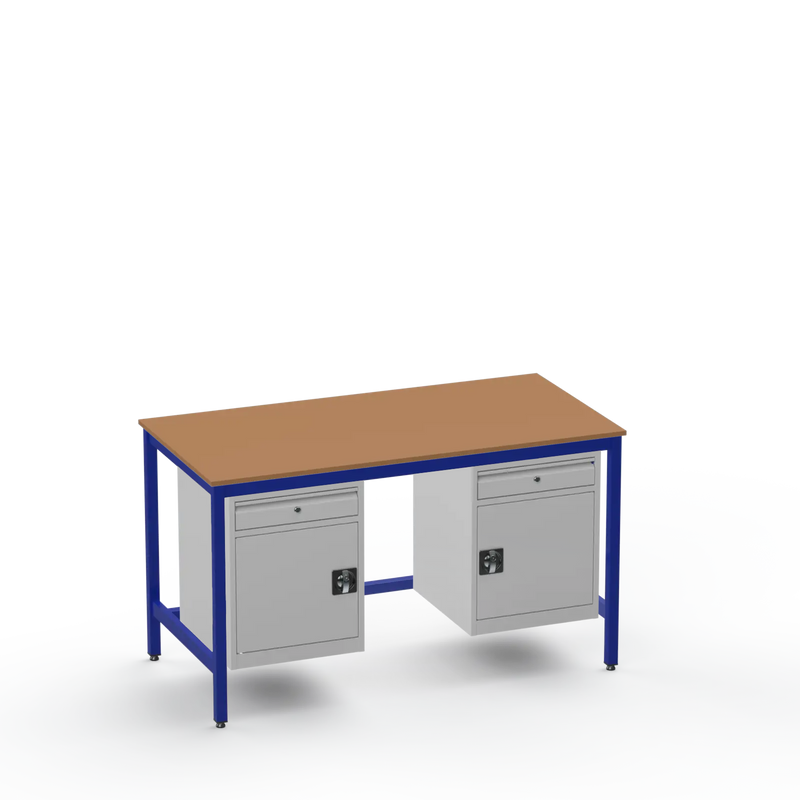 Medium Duty Workbench | MDF Worktop | 2 Cupboards & 2 Drawers