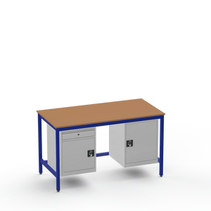 Medium Duty Workbench | MDF Worktop | Cupboard w/ Drawer & Cupboard