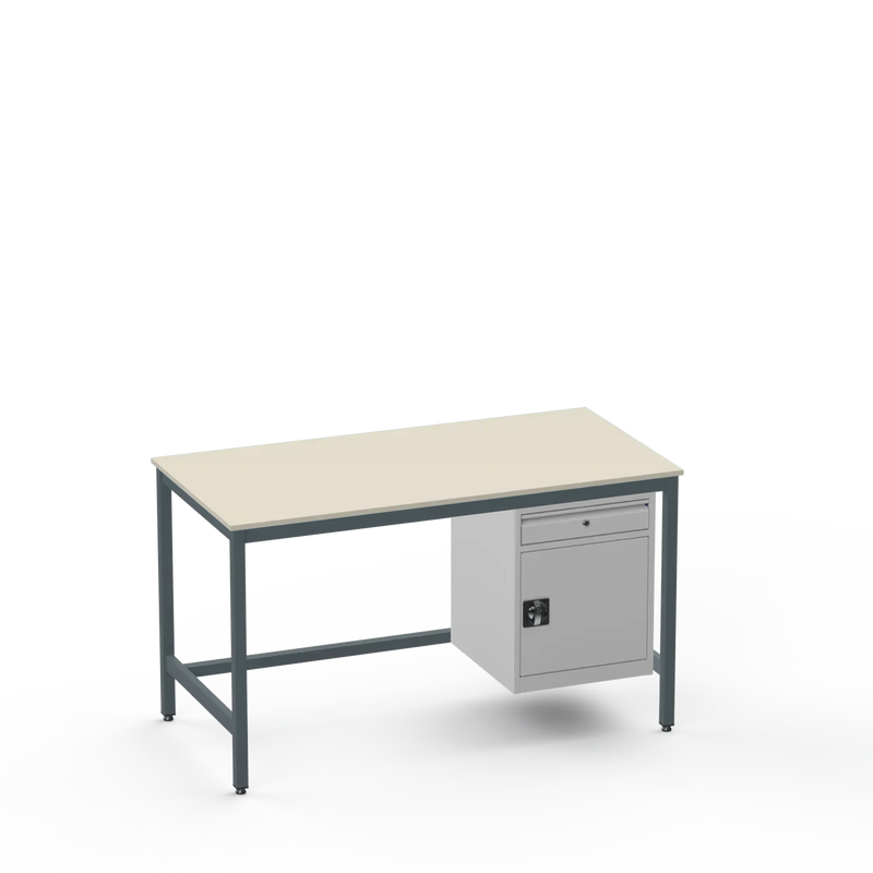 Medium Duty Workbench | Laminate Worktop | Cupboard & Drawer