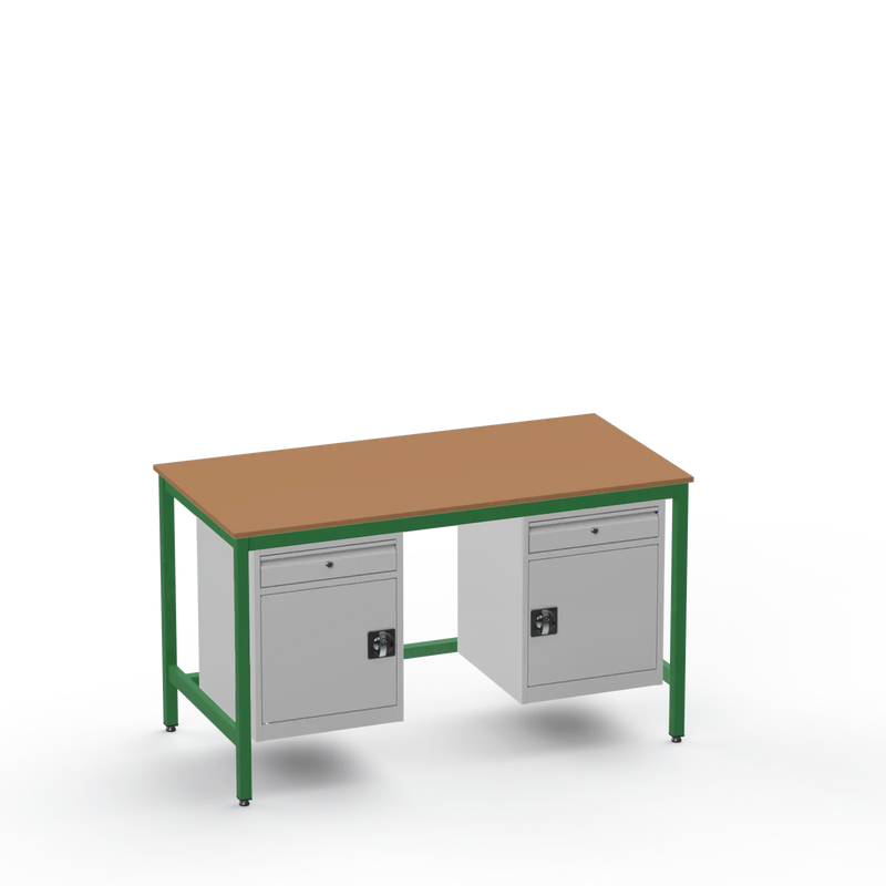 Medium Duty Workbench | MDF Worktop | 2 Cupboards & 2 Drawers
