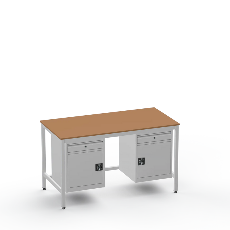 Medium Duty Workbench | MDF Worktop | 2 Cupboards & 2 Drawers