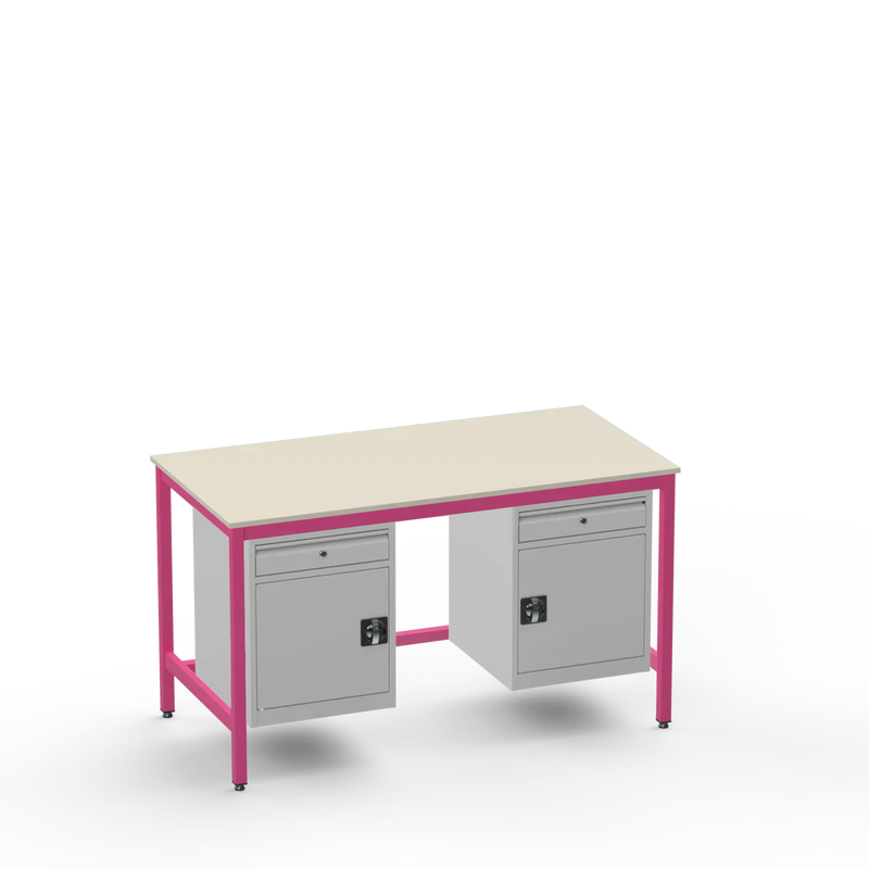 Medium Duty Workbench | Laminate Worktop | 2 Cupboards & 2 Drawers
