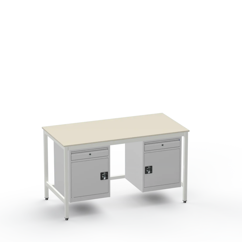 Medium Duty Workbench | Laminate Worktop | 2 Cupboards & 2 Drawers