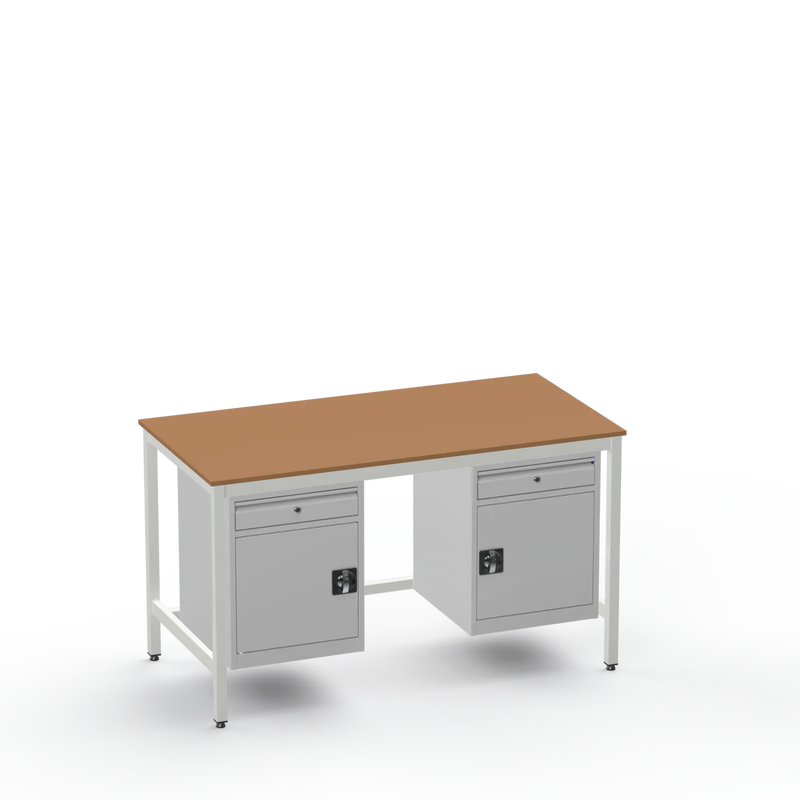 Medium Duty Workbench | MDF Worktop | 2 Cupboards & 2 Drawers