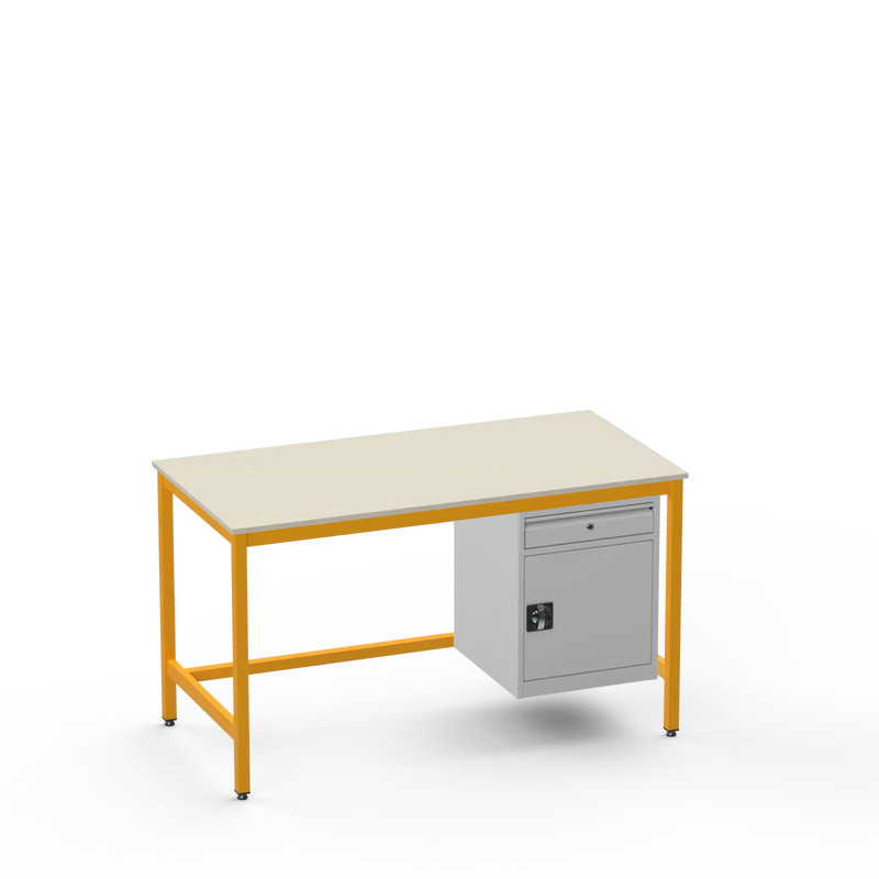 Medium Duty Workbench | Laminate Worktop | Cupboard & Drawer