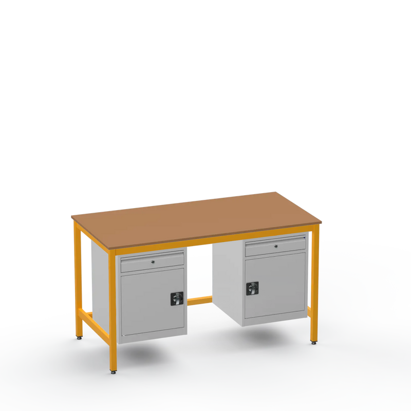 Medium Duty Workbench | MDF Worktop | 2 Cupboards & 2 Drawers