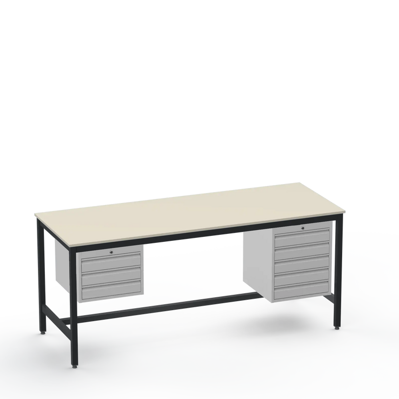 Medium Duty Workbench | Laminate Worktop | 3 Drawers & 5 Drawers