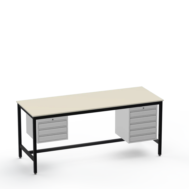 Medium Duty Workbench | Laminate Worktop | 3 Drawers & 5 Drawers