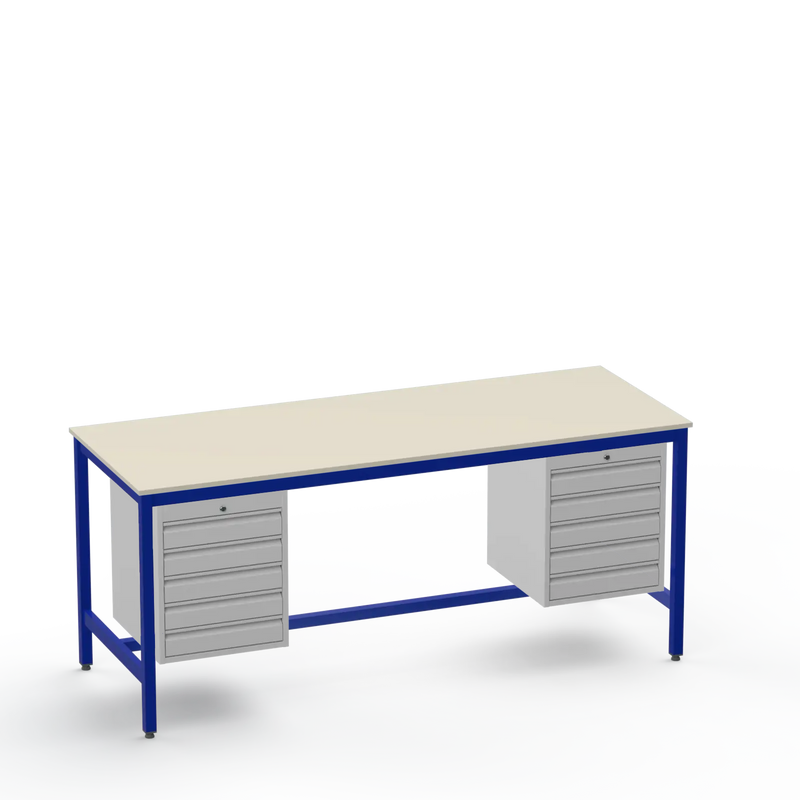 Medium Duty Workbench | Laminate Worktop | 10 Drawers