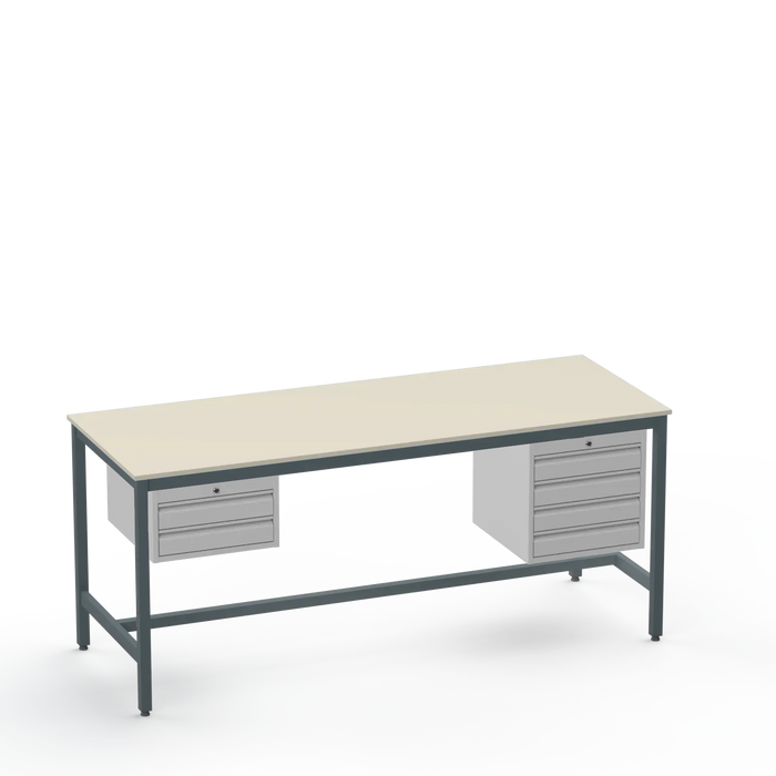 Medium Duty Workbench | Laminate Worktop | 2 & 4 Drawer Units