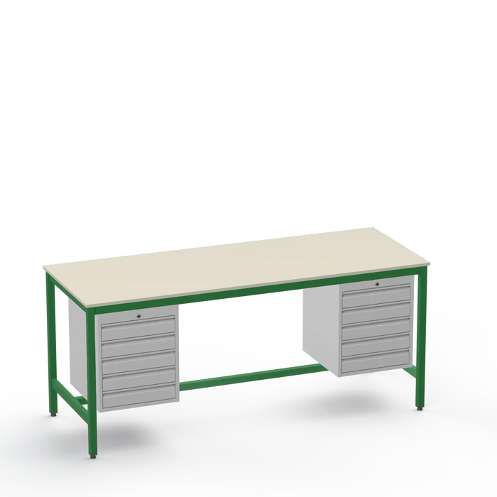 Medium Duty Workbench | Laminate Worktop | 10 Drawers